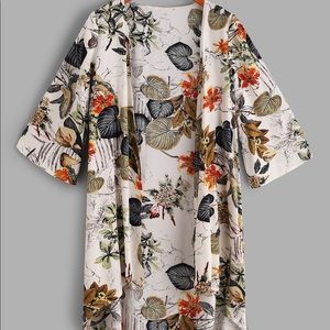 Tropical Print Kimono